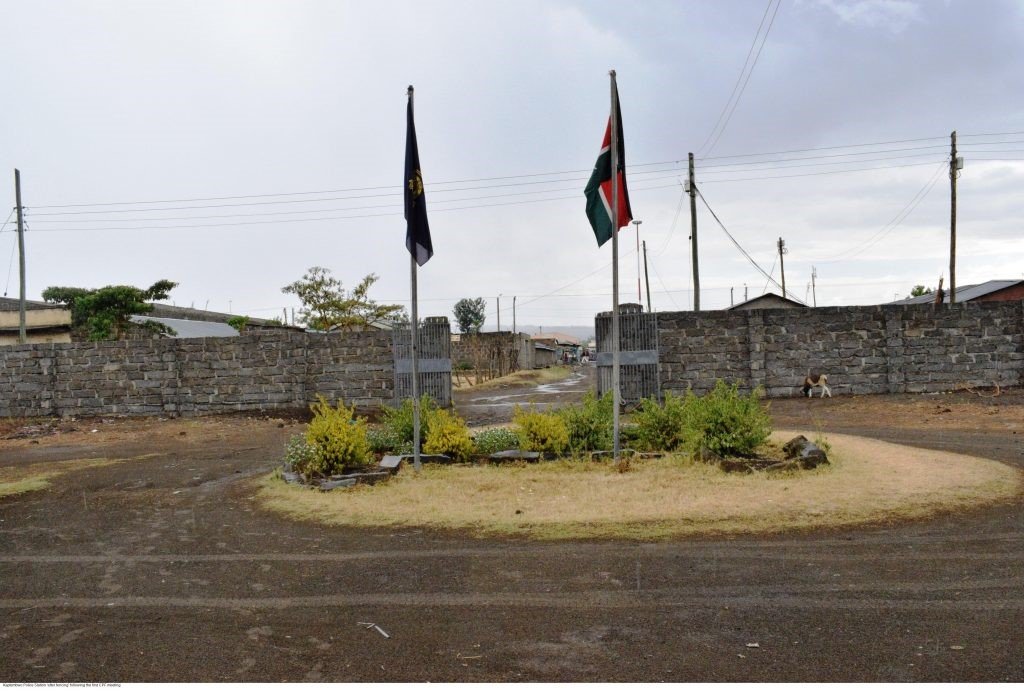 Kaptembwo Police Station before Fencing Kaptembwo Police Station after fencing
