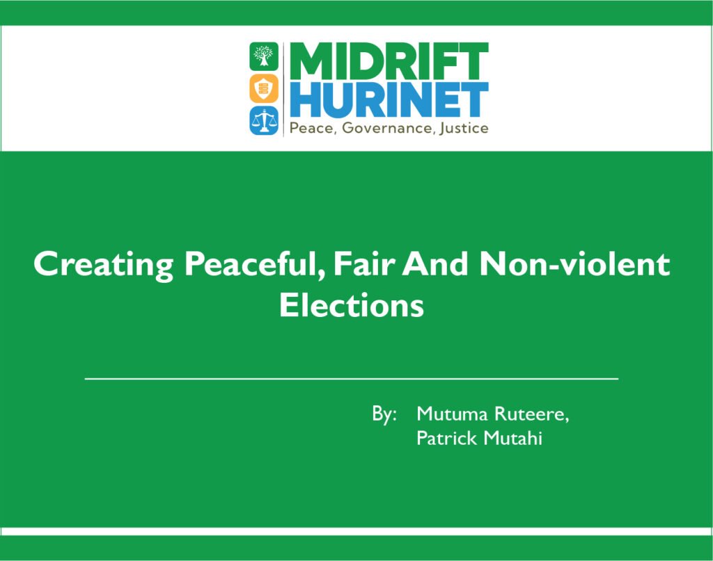 Creating peacefula and fair election
